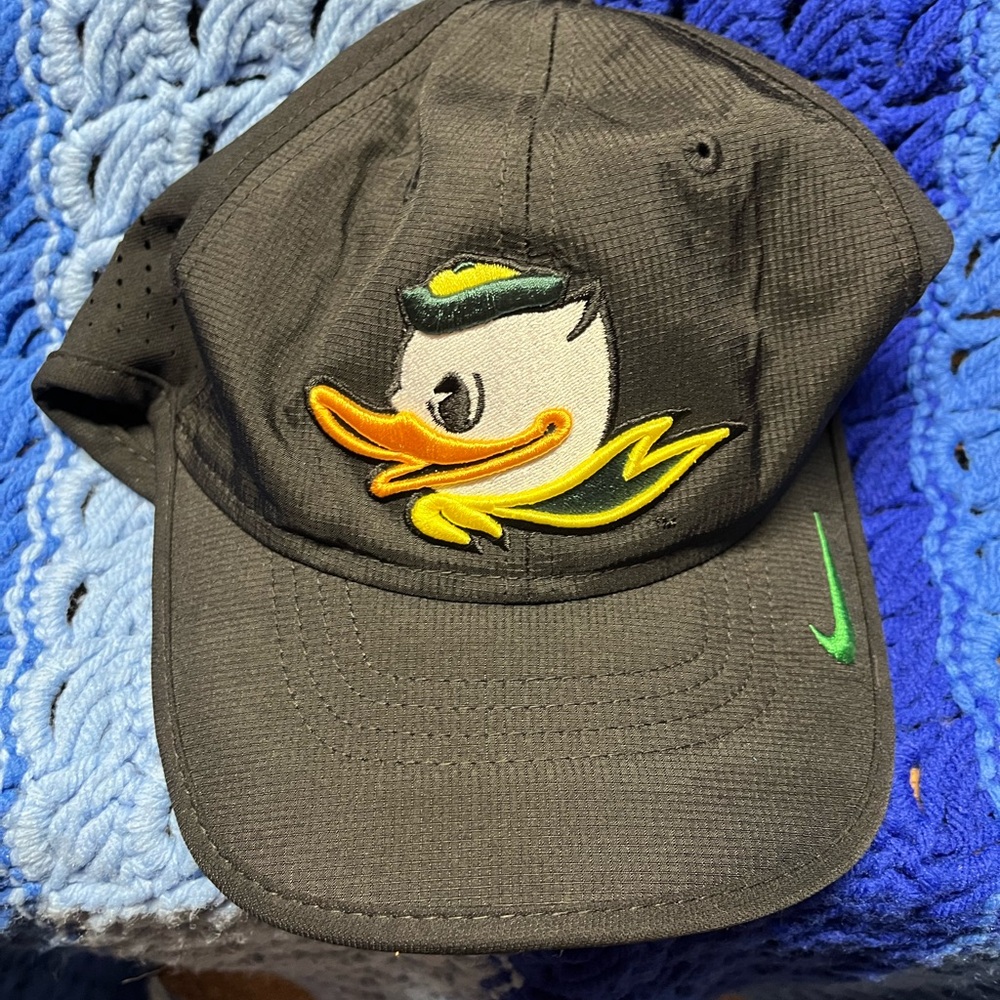 Nike Black Hat with Duck Logo